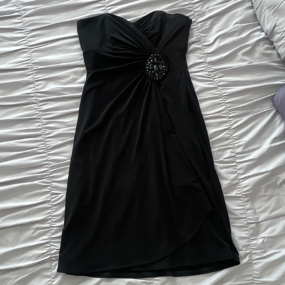 Women's Black Strapless Dress Size 2 White House Black Market